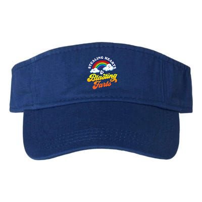 Stealing Hearts Blasting Farts Gift Funny Rainbow Valentines Gift Visor
