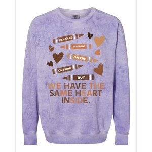 Same Heart Black History Month African American Gift Colorblast Crewneck Sweatshirt