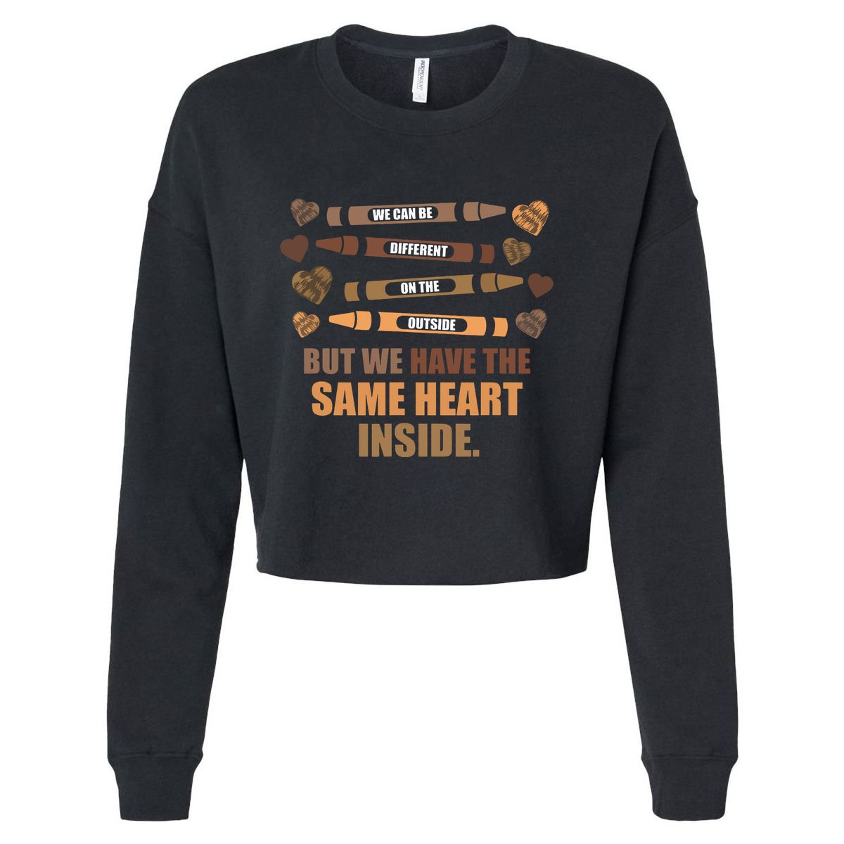 Same Heart Black History Month African American Cropped Pullover Crew