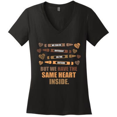 Same Heart Black History Month African American Women's V-Neck T-Shirt