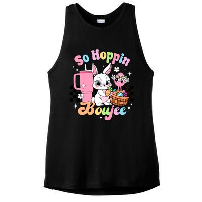 So Hoppin Boujee Cute Bunny Easter Day Easter Egg Ladies PosiCharge Tri-Blend Wicking Tank