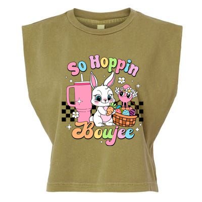 So Hoppin Boujee Cute Bunny Easter Day Easter Egg Garment-Dyed Women's Muscle Tee