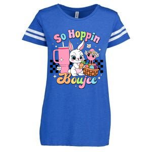 So Hoppin Boujee Cute Bunny Easter Day Easter Egg Enza Ladies Jersey Football T-Shirt