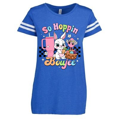 So Hoppin Boujee Cute Bunny Easter Day Easter Egg Enza Ladies Jersey Football T-Shirt