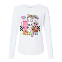 So Hoppin Boujee Cute Bunny Easter Day Easter Egg Womens Cotton Relaxed Long Sleeve T-Shirt