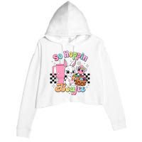 So Hoppin Boujee Cute Bunny Easter Day Easter Egg Crop Fleece Hoodie