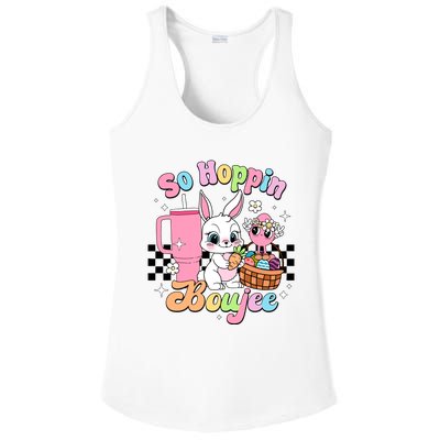 So Hoppin Boujee Cute Bunny Easter Day Easter Egg Ladies PosiCharge Competitor Racerback Tank