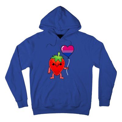 Strawberry Heart Balloon Bisexual Pride Cute Gift Hoodie