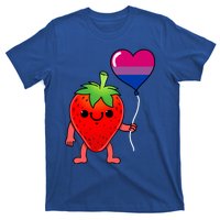 Strawberry Heart Balloon Bisexual Pride Cute Gift T-Shirt