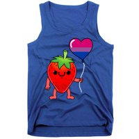 Strawberry Heart Balloon Bisexual Pride Cute Gift Tank Top