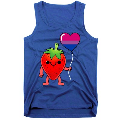 Strawberry Heart Balloon Bisexual Pride Cute Gift Tank Top