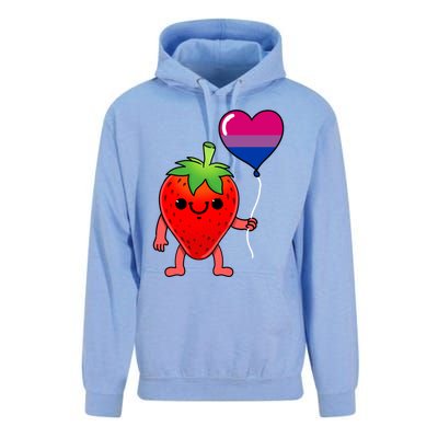 Strawberry Heart Balloon Bisexual Pride Cute Gift Unisex Surf Hoodie