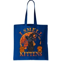 Scary Halloween BlackCat Costume Witch Hat And Moon Vintage Gift Tote Bag