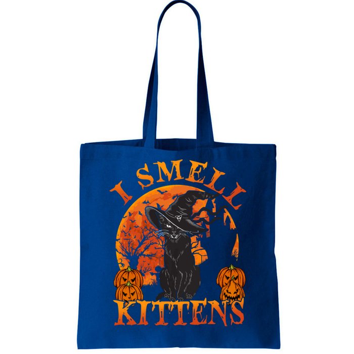 Scary Halloween BlackCat Costume Witch Hat And Moon Vintage Gift Tote Bag