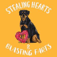 Stealing Hearts Blasting Farts Rottweiler Valentines Day Sustainable Knit Beanie