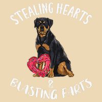 Stealing Hearts Blasting Farts Rottweiler Valentines Day Drawstring Bag