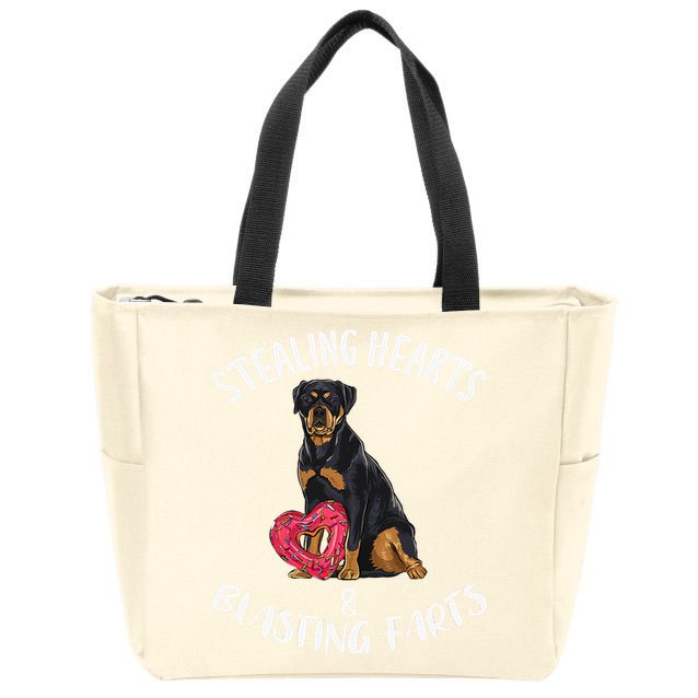 Stealing Hearts Blasting Farts Rottweiler Valentines Day Zip Tote Bag