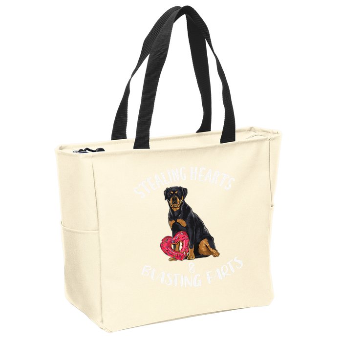 Stealing Hearts Blasting Farts Rottweiler Valentines Day Zip Tote Bag