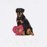 Stealing Hearts Blasting Farts Rottweiler Valentines Day Cooling Performance Crew T-Shirt