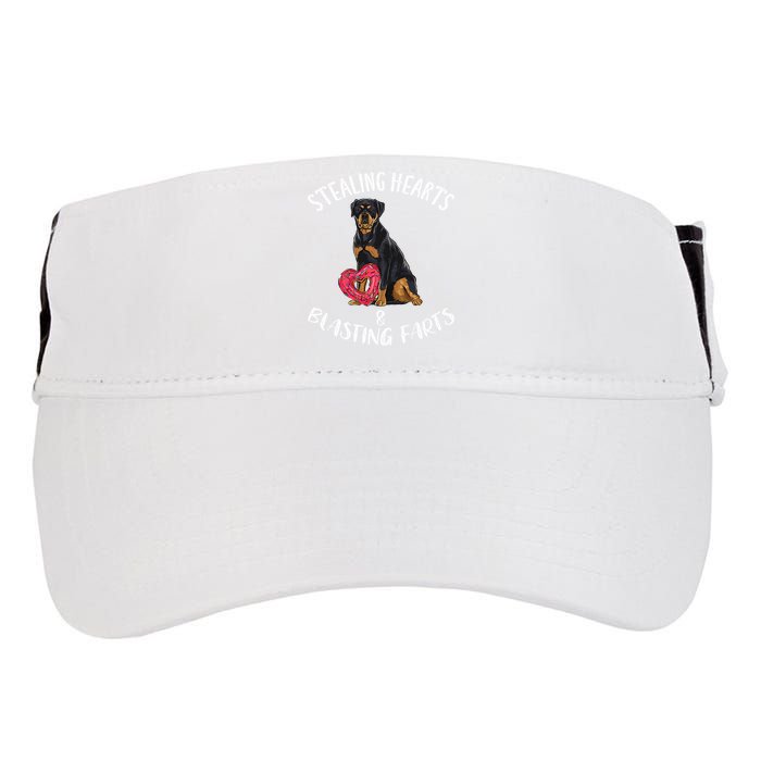 Stealing Hearts Blasting Farts Rottweiler Valentines Day Adult Drive Performance Visor