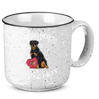 Stealing Hearts Blasting Farts Rottweiler Valentines Day 15oz Campfire Ceramic Mug