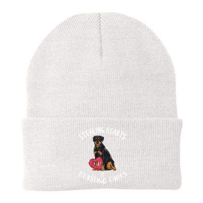 Stealing Hearts Blasting Farts Rottweiler Valentines Day Beanie