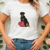 Stealing Hearts Blasting Farts Rottweiler Valentines Day Womens T-Shirt
