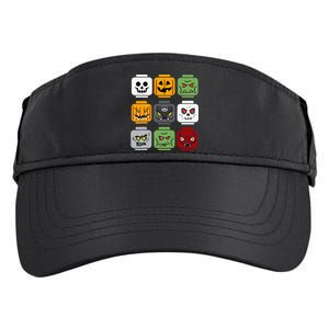 Spooky Halloween Building Brick Head Pumpkin Ghost Zombie Costume Adult Drive Performance Visor