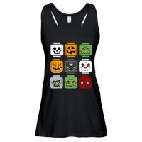 Spooky Halloween Building Brick Head Pumpkin Ghost Zombie Costume Ladies Essential Flowy Tank