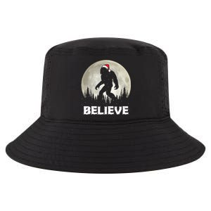 Santa Hat Bigfoot Believe Christmas Lights Rock Sasquatch Cool Comfort Performance Bucket Hat