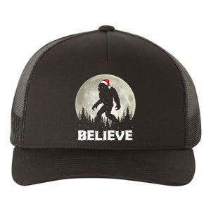 Santa Hat Bigfoot Believe Christmas Lights Rock Sasquatch Yupoong Adult 5-Panel Trucker Hat