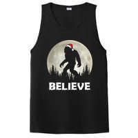 Santa Hat Bigfoot Believe Christmas Lights Rock Sasquatch PosiCharge Competitor Tank