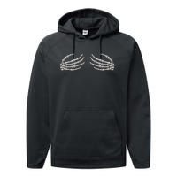 Skeleton Hands Breast Halloween Performance Fleece Hoodie