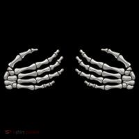 Skeleton Hands Breast Halloween Flexfit Unipanel Trucker Cap