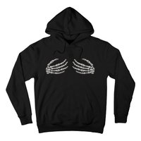 Skeleton Hands Breast Halloween Hoodie