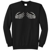 Skeleton Hands Breast Halloween Sweatshirt