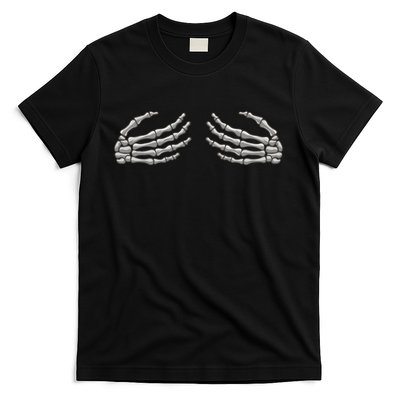Skeleton Hands Breast Halloween T-Shirt