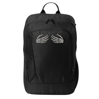 Skeleton Hands Breast Halloween City Backpack