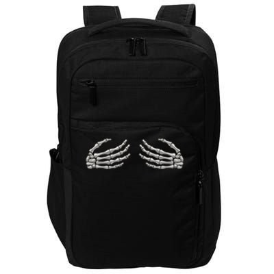 Skeleton Hands Breast Halloween Impact Tech Backpack