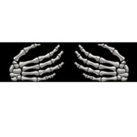 Skeleton Hands Breast Halloween Bumper Sticker