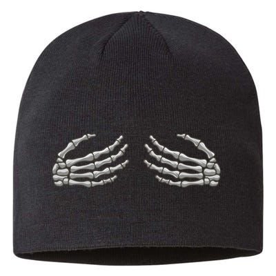 Skeleton Hands Breast Halloween Sustainable Beanie