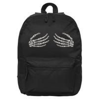 Skeleton Hands Breast Halloween 16 in Basic Backpack