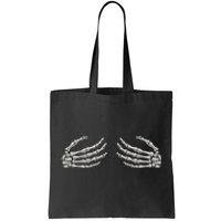 Skeleton Hands Breast Halloween Tote Bag