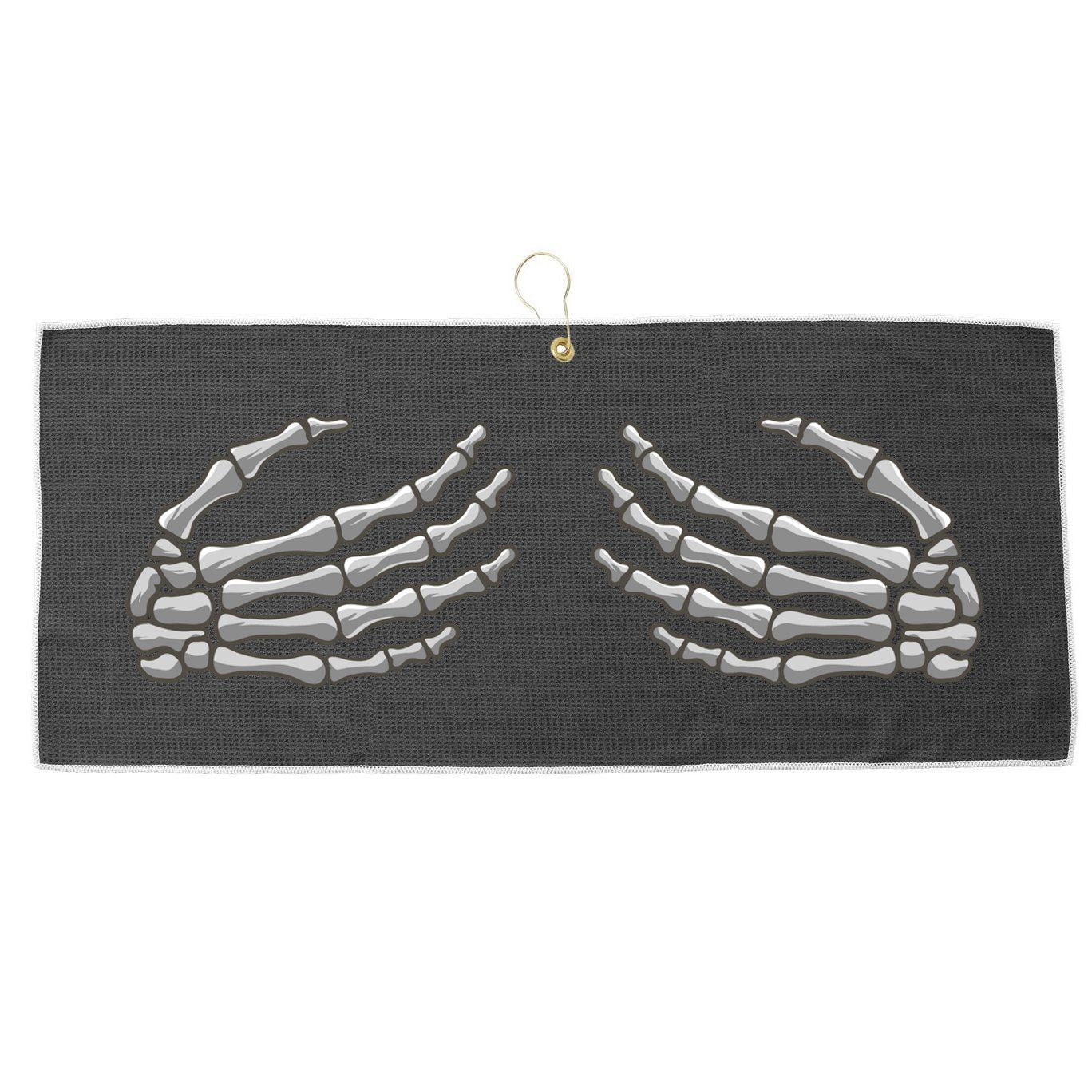 Skeleton Hands Breast Halloween Large Microfiber Waffle Golf Towel