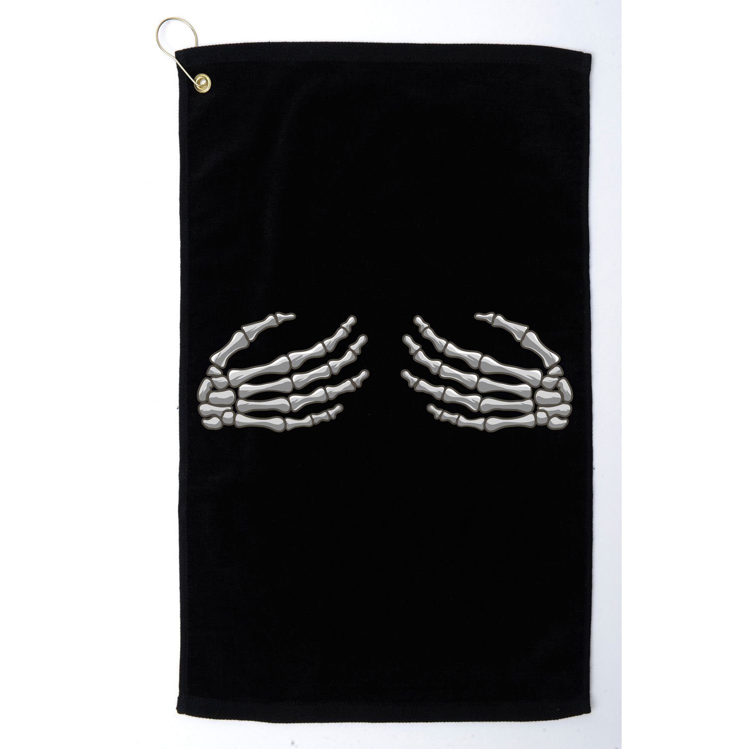 Skeleton Hands Breast Halloween Golf Towel