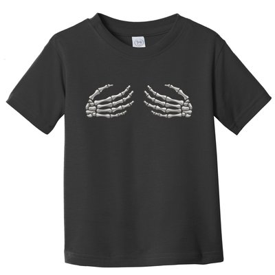 Skeleton Hands Breast Halloween Toddler T-Shirt