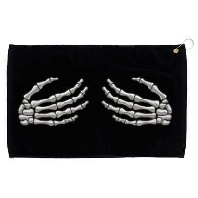 Skeleton Hands Breast Halloween Grommeted Golf Towel