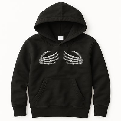 Skeleton Hands Breast Halloween Kids Hoodie