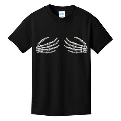 Skeleton Hands Breast Halloween Kids T-Shirt