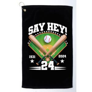 Say Hey Baseball Legend Willie Mays Tribute 1931 2024 Platinum Collection Golf Towel